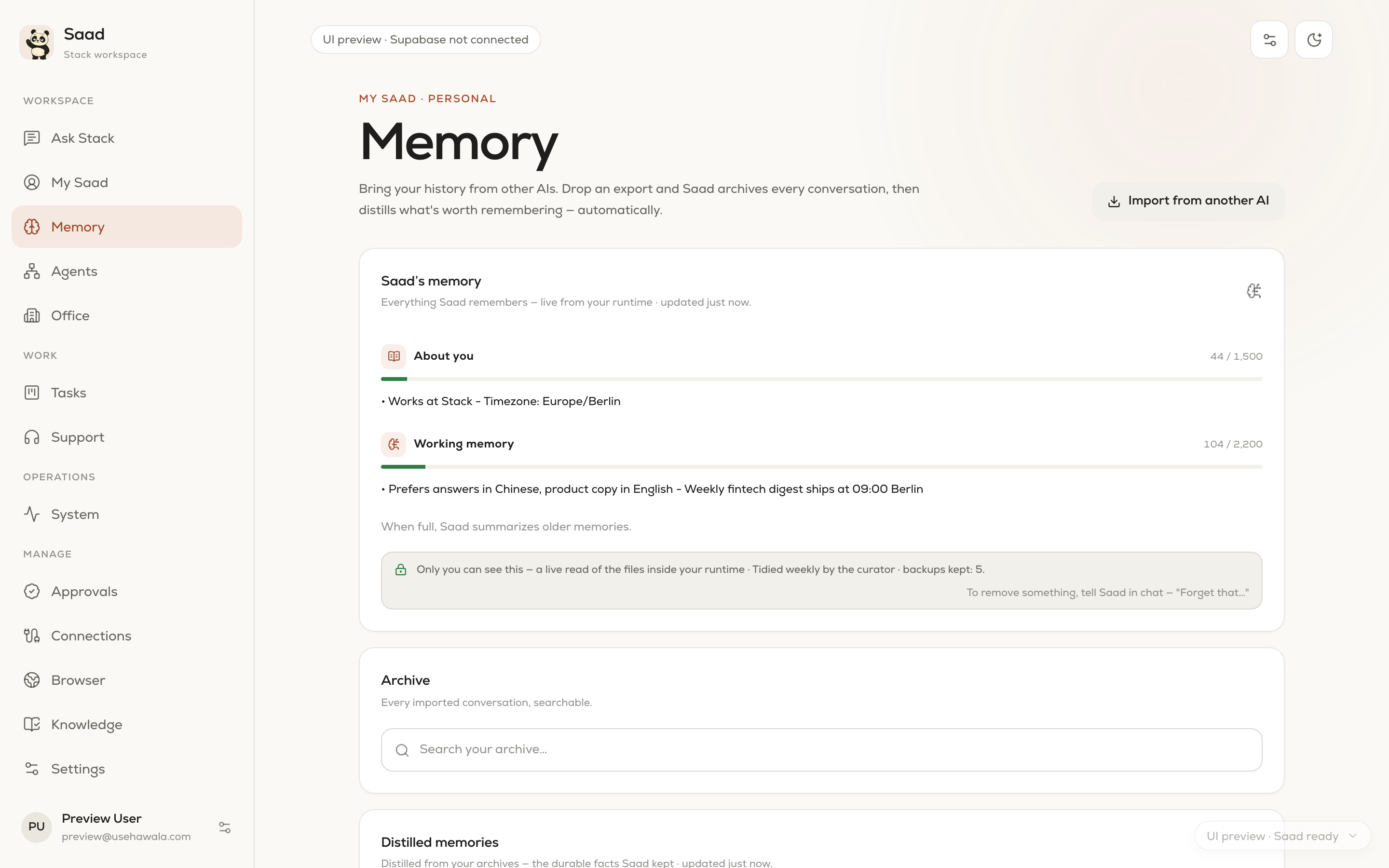 Saad: Memory
