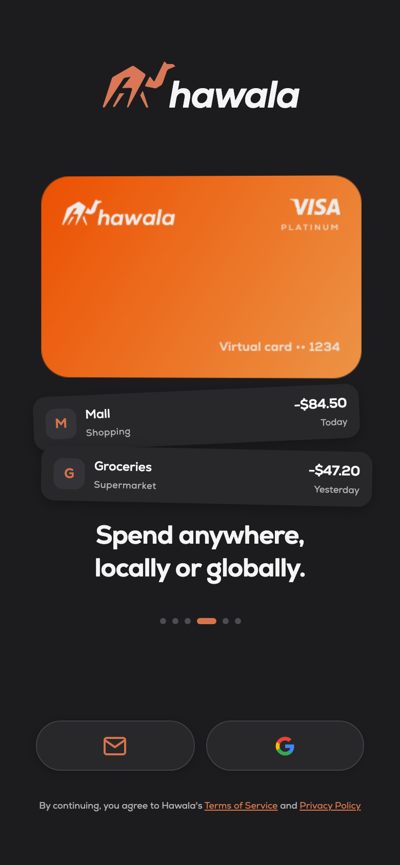 Hawala — Spend anywhere, locally or globally